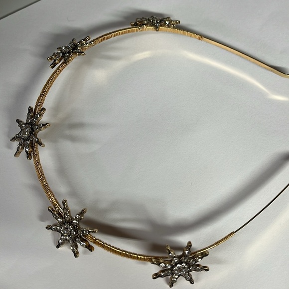 Anthropologie Serafina Ari Bridal Gold Starburst Headband main image 6